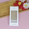 Bougies d'anniversaire crayon or champagne, lot de 6, boîte élégante - Ensemble de 6 pièces / Or champagne