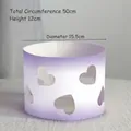 Purple gradient cake wrap with heart cutouts for romantic Valentine's Day party decorations - Hollow Heart Cake Wrap Purple / Pack of 5 (50x12cm)