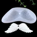Premium detailed feather angel wings silicone mold for DIY fondant and chocolate crafts - Translucent Feather Wings Style (50-1615-D)