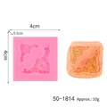 Stampo in silicone per bordi a rilievo floreale europeo per fondant - Stampo Floreale a Rilievo Europeo (50-1814) / 4cm x 4cm x 0.5cm / Rosa