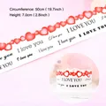Decorative Valentine's Day cake rim with red heart pattern and I Love You text detail - Love You Heart Cake Wrap