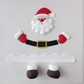 Lindo juego decorativo de adornos de PVC de Papá Noel para postres navideños festivos - Set de 7 piezas / Juego de 7 Piezas de Papá Noel
