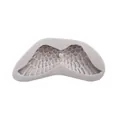 Professional gray angel wings silicone mold for fondant chocolate and cake decorating diy - Light Gray Feather Wings Style (50-1615-B)