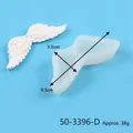 White angel wing feather silicone mold for fondant baking, soap making, and DIY crafts - Translucent Feather Style Lightweight (50-3396-D)