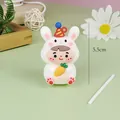 Decorazione torta con coniglietto carino e cappello da festa, altezza 5,5 cm. - Coniglio