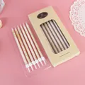 Set of 12 slim pencil-style birthday candles with gold glitter in kraft paper box - 12 PCS / Glitter Gold