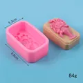 Rectangular floral relief silicone mold for DIY handmade soap and scented candles - Flower Vase (50-527-A)