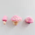 Cute pink soft glue mushroom cake topper decorations in three distinct organic shapes - Pink Mushroom Soft Glue 3-Piece Set / Set of 3