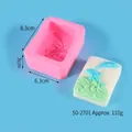 Rectangle pink silicone dolphin soap mold for aromatherapy plaster DIY crafts approx 110g - Dolphin Pink (50-2701-A)