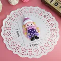 Adorable soft clay girl cake topper figurine for birthday and Valentine's Day party - Girl with Scarf