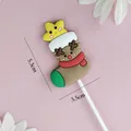 Décoration de gâteau en forme de chaussette de renne de Noël en PVC souple pour les fêtes - Style Chaussette Elan (3023)