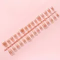 Professional nude pink gradient press-on nails, 30pcs strip set available in XS/S/M sizes - Ice-Through Blush Gradient Style (S028-T) / 30 Pieces/Strip (Includes XS/S/M Sizes) / Sheer Jelly Blush