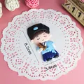 Handmade cute polymer clay boy cake topper figurine in blue robe 8.2cm height decoration - Scholar Boy