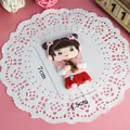 Cute handmade clay girl figurine cake topper for birthday party decoration, 7cm height. - Scholar Girl
