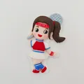 Adorable soft clay cartoon tennis girl cake topper figure for birthday party decoration - Badminton Girl