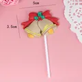 Decoración para tartas con campanas de Navidad, lazo rojo y detalles de acebo - En forma de campana