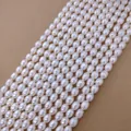 Sartas de perlas de arroz de agua dulce naturales blancas para joyas DIY - 5-6mm / Blanco