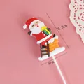 Decoración de pastel de Papá Noel en la chimenea para fiesta de Navidad, medida 6,3x4cm - Estilo Papá Noel en el Techo