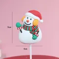 Lindo adorno para pastel de muñeco de nieve de Navidad, las dimensiones son 4x5cm - Muñeco de Nieve