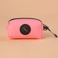 Distributeur rose de sacs à déjections canines avec mousqueton pour chien dehors - Rose