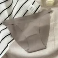 Perizoma in seta di ghiaccio senza cuciture kaki con fodera in cotone antibatterico - Taglia M / Pantaloni e gonne / Marrone