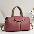 Sac à main bicolore rose poudré et marron avec bandoulière réglable - 30*11*17 / Rose