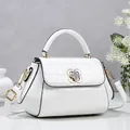 Sac à main blanc élégant avec motif crocodile et détail de fermoir floral doré chic - 24*11*14cm / Blanc