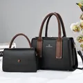 Ensemble de deux pièces comprenant un grand sac à main noir et une petite bandoulière assortie - Ensemble Deux Pièces Sac Principal Avec Pochette / 29*12*19 / Noir