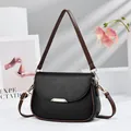 Versatile black and brown mini underarm shoulder bag with adjustable strap - 22*10*16 / Black