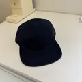 Casquette de baseball noire à 5 panneaux avec visière courte style vintage chic - 56-58cm (Réglable) / Bleu Marine
