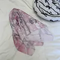Stylish pink silk scarf with star print for women fashion waist accessory - 70*70cm / Pink Stars (Style 3)