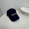Navy blue quick-dry baseball cap with embroidered patch for outdoor sun protection. - 56-58cm / Black