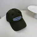 Olive green quick-dry baseball cap with blue Alauegva patch for outdoor sun protection - 56-58cm / Army Green
