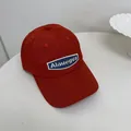 Sporty red quick-dry baseball cap featuring a distinctive blue Alauegva embroidered patch - 56-58cm / Red