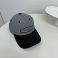 Outdoor quick-dry baseball cap in gray and black color block with letter embroidery - 56-58cm / Grey + Black