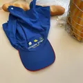 Korean style blue embroidered headscarf baseball cap for women summer sun protection - 56-58cm / Sapphire Blue