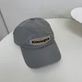 Grey quick-dry baseball cap with embroidered Alauegva logo patch for outdoor sun protection - 56-58cm / Gray
