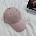 Casquette de baseball rose tendance avec broderie de lettres et bord large - 56-59cm (Réglable) / Rose