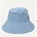 Sombrero de sol premium para mujer con protección UV de ala ancha azul claro para verano - 56-58cm / Azul