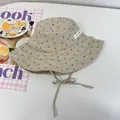 Ιαπωνικό vintage καπέλο bucket με λουλούδια σε μπεζ χρώμα και ρυθμιζόμενο λουράκι - 56-58cm / Μπεζ Χακί