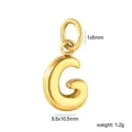 Detailed view of 18K gold-plated stainless steel letter G pendant for DIY jewelry - Letter G (PA10580GG)