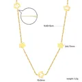 Detailed view of a gold-plated maple leaf necklace showing specific measurements and weight - Maple Leaf Pendant Style (NE2H9801G) / Gold