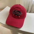 Casquette de baseball rouge Btcls polyvalente avec broderie pour la protection solaire - 56-59cm (Réglable) / Rouge