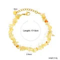 Détail du bracelet en éclats de cristal naturel avec indication de longueur 17+3cm - Citrine Gravel Style (BR2A020YG)