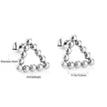 Détail de boucles d'oreilles triangle géométrique évidé en perles d'acier inoxydable - Triangle Hollow (EA540101S)