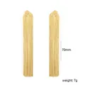 Detailed view of gold tassel earrings with 70mm length and 7g weight - Snake Chain Long Tassel Style (EA5D3001G) / 70mm / Gold