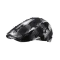 Distressed plaid newsboy cap with vintage ripped details in black and grey tones - 56-58cm / Black