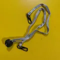 Universal adjustable grey windproof hat chin strap with black hooks and cord lock toggle - Grey Windproof Rope