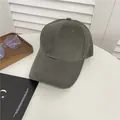 Casquette de baseball vintage en tissu brossé gris avec un design souple pour l'automne - 58-65cm (Agrandie et Approfondie) / Gris