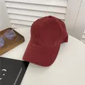Casquette de baseball bordeaux en coton gratté avec une calotte souple réglable - 58-65cm (Agrandie et Approfondie) / Bordeaux